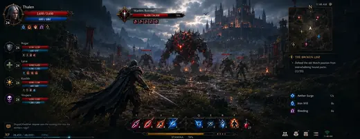 Concept of the in-game combat interface during a fight
